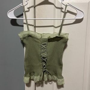 Green cider tank top